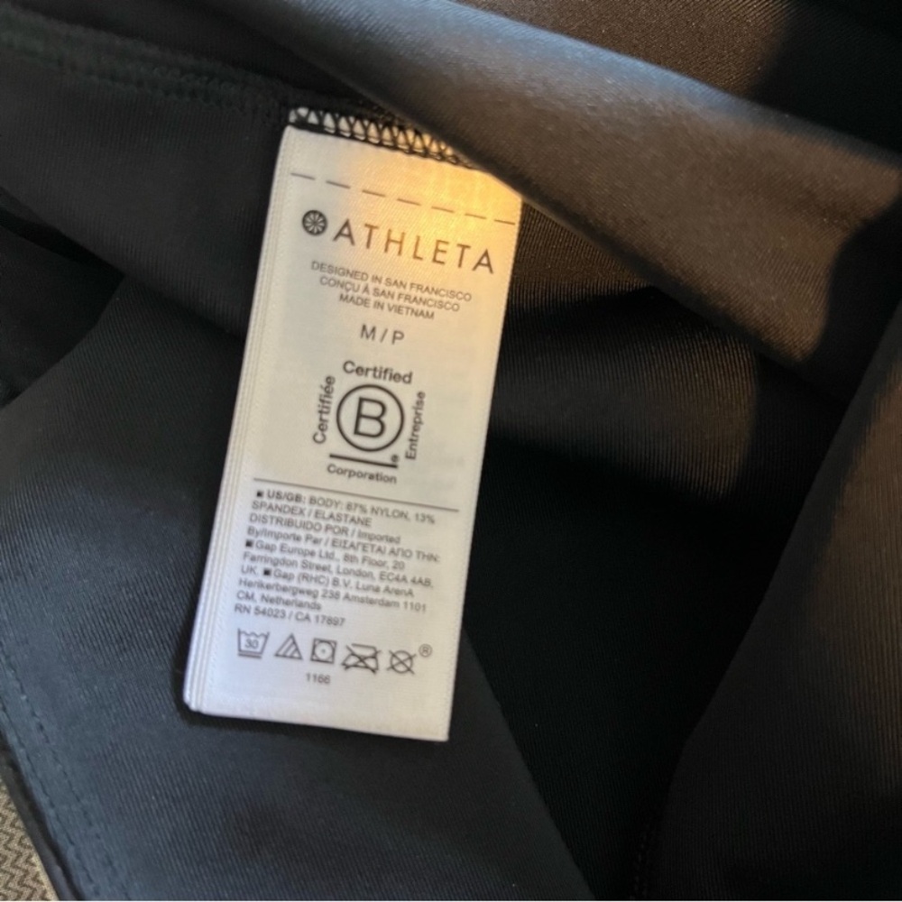 Athleta Delancey Gleam Tight Legging Lustre /Black Pants Size Medium Petite - Picture 9 of 10